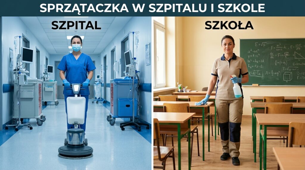 Ile zarabia sprzątaczka w szpitalu i szkole?