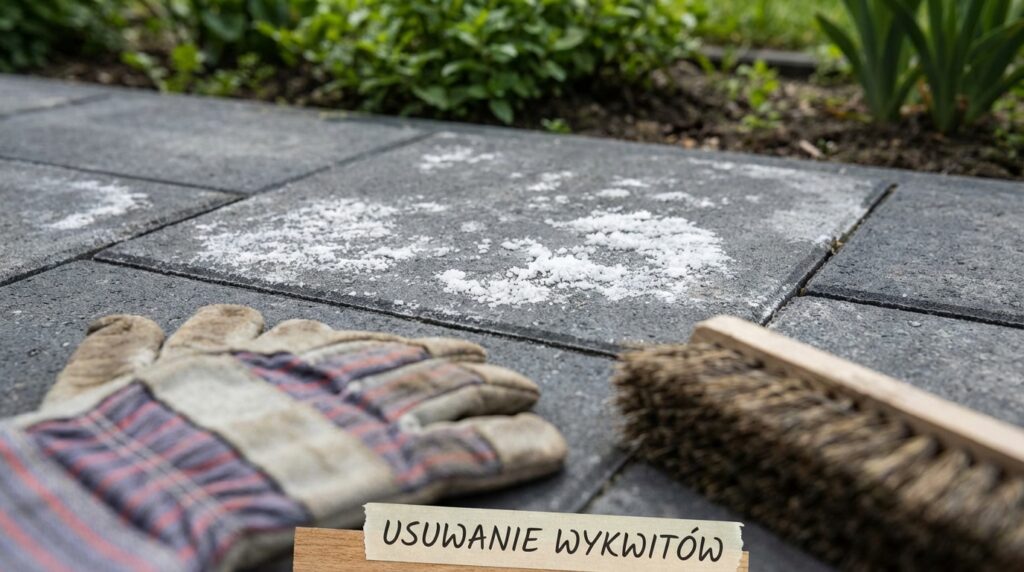 Wykwity na kostce brukowej – kompletny poradnik usuwania białego nalotu