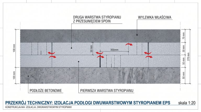system dwuwarstwowy styropian schemat