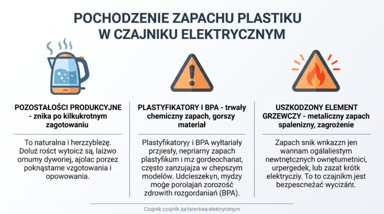 zrodla zapachu plastiku czajnik tabela