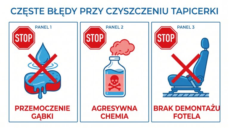bledy przy praniu tapicerki infografika