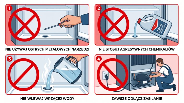 czego unikac przy czyszczeniu tacki
