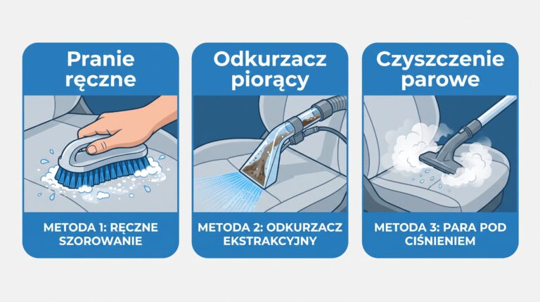metody prania tapicerki infografika