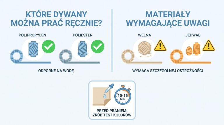 sprwdz materia dywana przed praniem