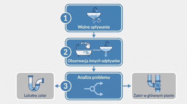 infografika diagnoza zatoru syfon czy rura